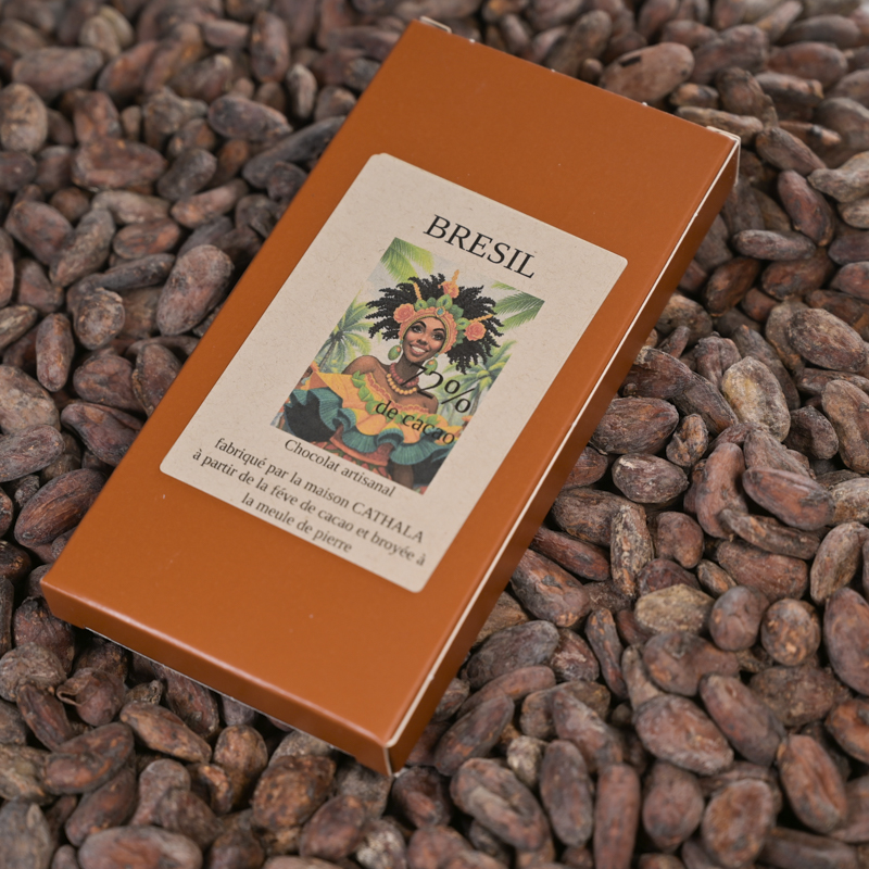 illustration pour le produit Brésil - tablette de chocolat noir : cacao 72% minimum