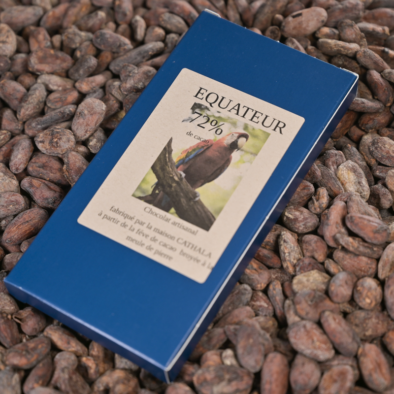 illustration pour le produit Équateur - Tablette de chocolat noir : cacao 72% minimum